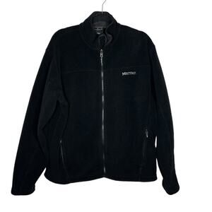 MARMOT / black classic full zip fleece jacket / L